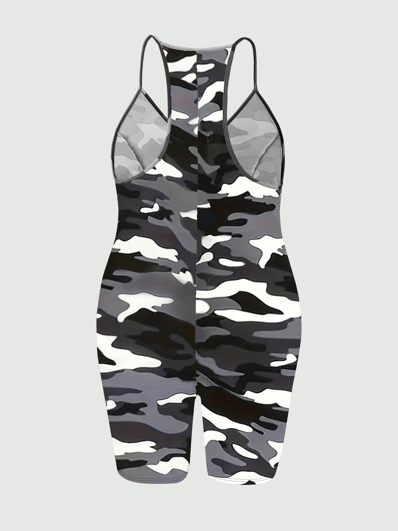 Women's Plus Size Camouflage Print Romper Jumpsuit