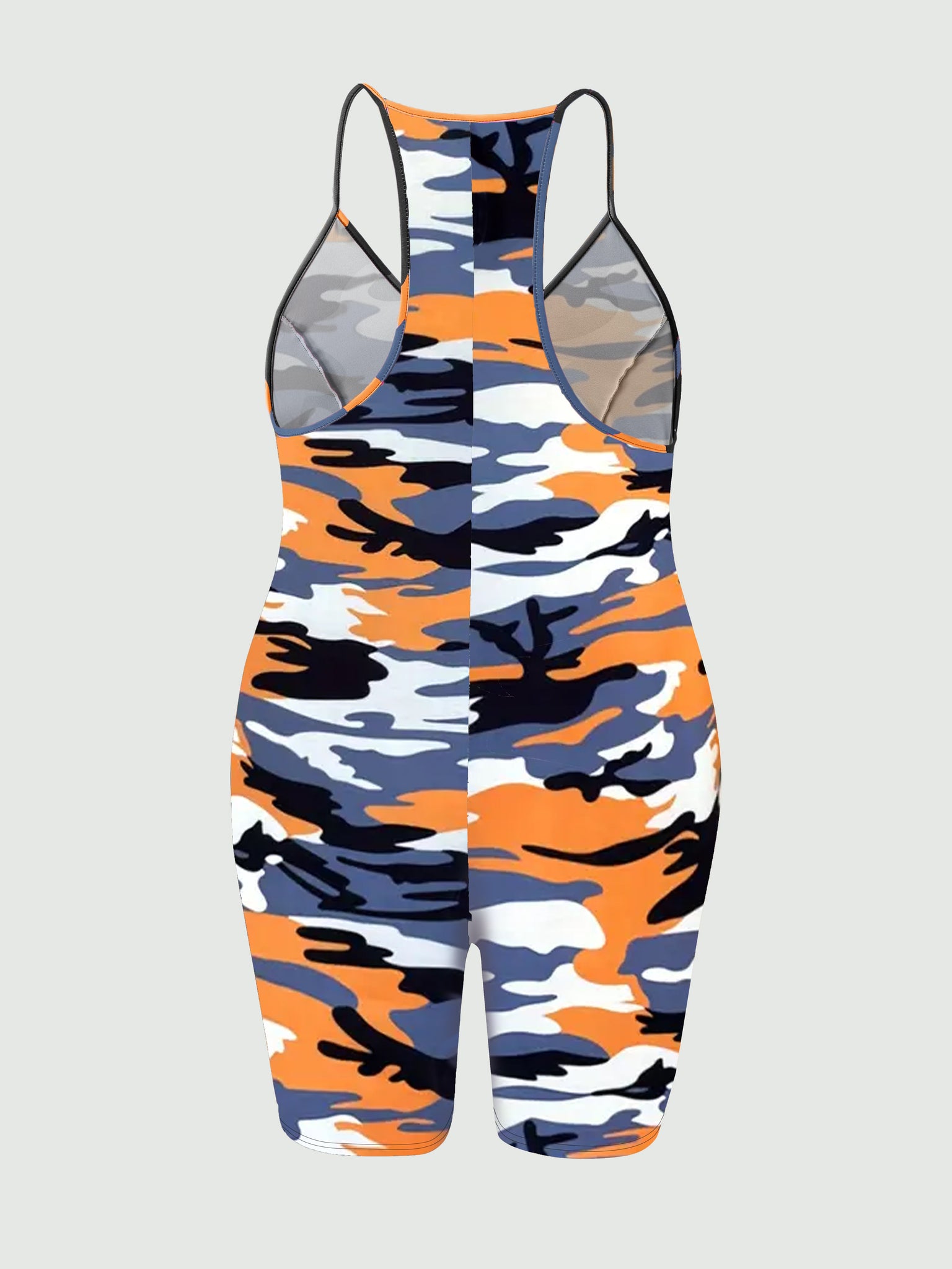 Women's Plus Size Camouflage Print Romper Jumpsuit