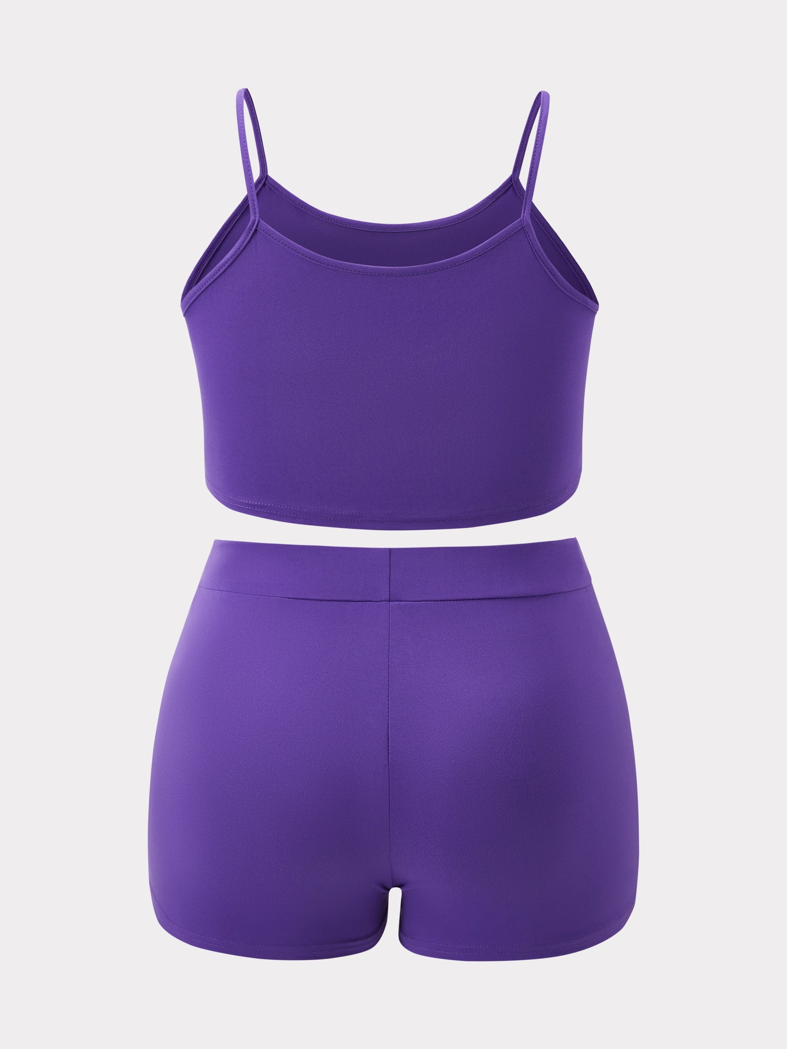 Plus Size Solid Casual Two-piece Set