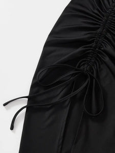 Plus Size Cutout Slit Bodycon Dress